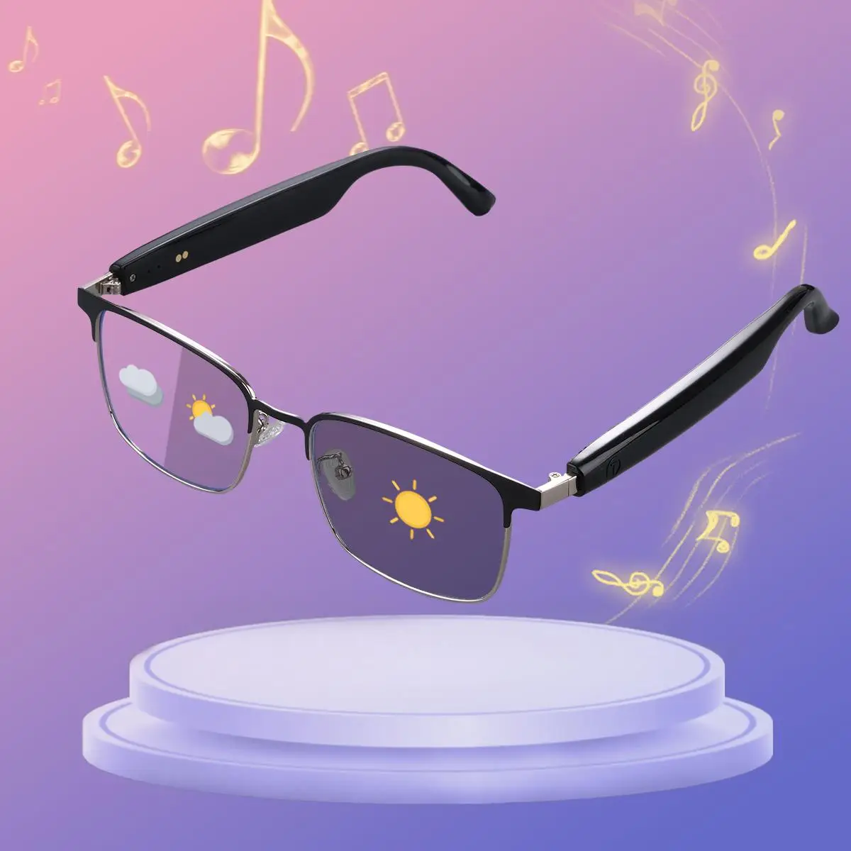 Smart Bluetooth-Comaptible Glasses, Outdoor Sports Listening To Music Glasses, 1 Count High Sound Quality Glasses, Driving Navigation Bluetooth-compat