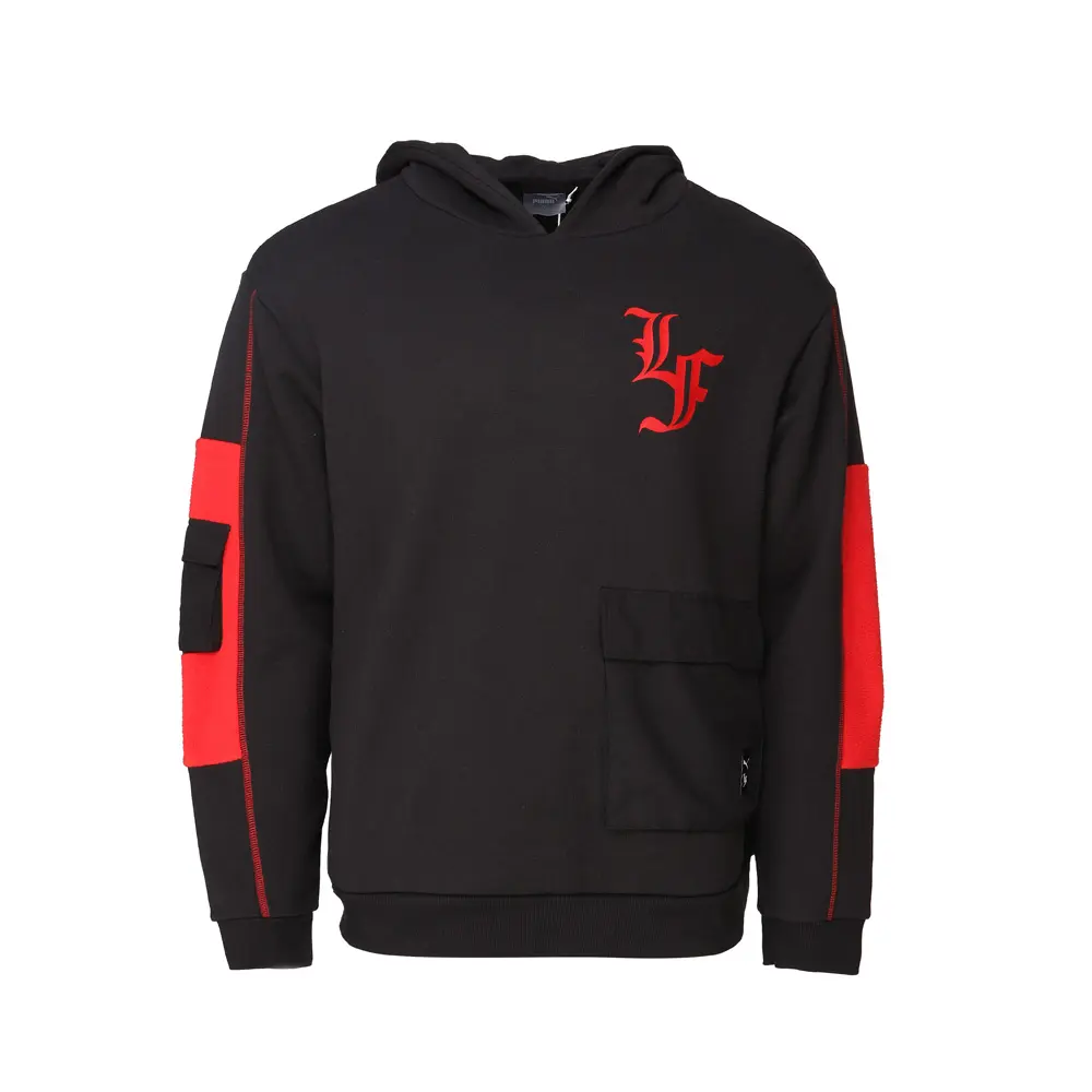 PUMA Mens Hoops X Lafrance Holiday Cargo Hoodie Casual Outerwear Casual - Black