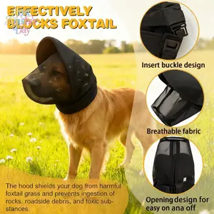 Dog Mesh Protective Hood - Anti-Bite, Anti-Eating & Mosquito-Proof Face Cover, Breathable Pet Headgear for Dogs, Safety & Outdoor Use