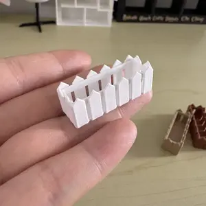 Miniature Scene Fence, PLA Material (Non-wooden), Micro Landscape Edging, Dollhouse Balcony Decoration, Succulent Pot Ornament, DIY Gardening  Accessory, Halloween/Christmas Decor, Birthday Gift