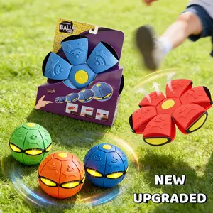 4pcs Dual-Magic Bouncing Ball 6-Light - Pop up, MetaBall Metaball Transforming Design  Flying SaucerBouncy - Interactive Bouncing Balls for Parent-ChildInteraction(4 Color)