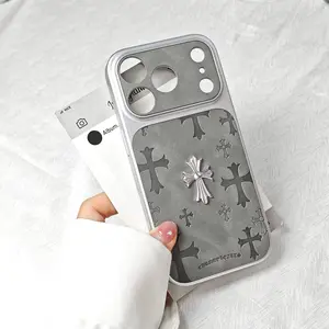 Premium Leather Cross-Pattern Phone Case Compatible with iPhone 17/16/15/14/13/Pro/MaxFeatures an ultra-slim design, leather material, and drop protection. Stylish and suitable for both men and women.