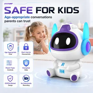 AI Robot Toy,Smart Interactive Talking Robot, Voice Control STEM Educational Toy, AI Companion Robot That Moves & Spins, Custom Personalities, Screen-Free Learning Gift for Boys & Girls