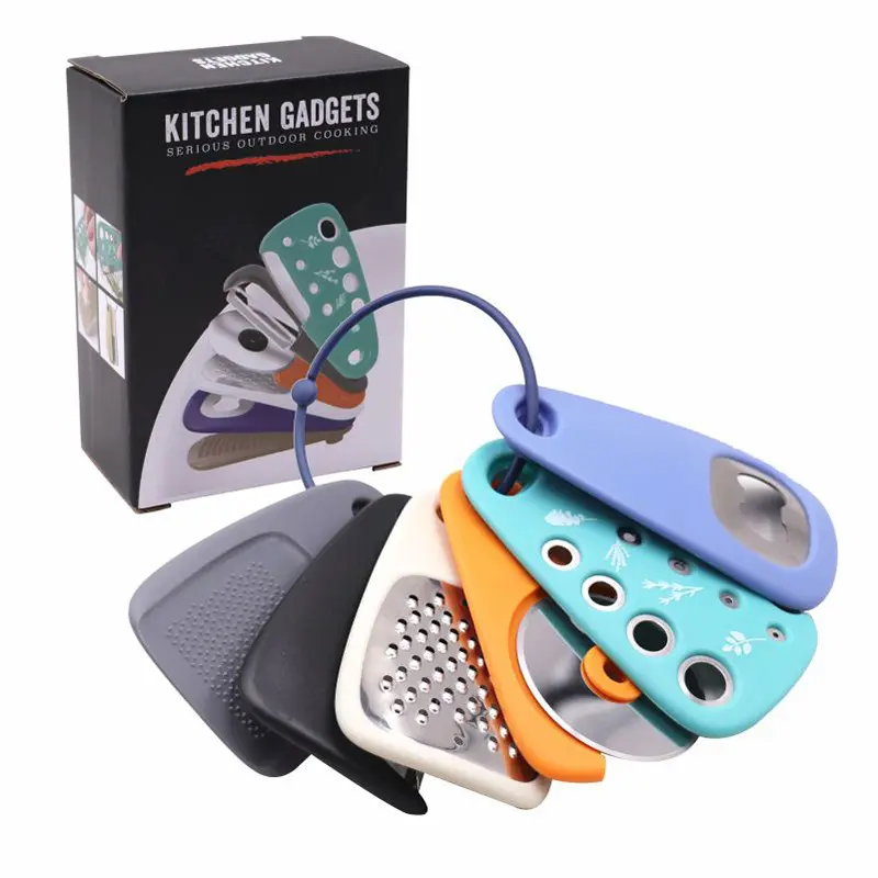 6-Piece Stackable Kitchen Utensils Set, Space-Saving Dishwasher-Safe Cooking Gadgets for Small Kitchens & RV Campers