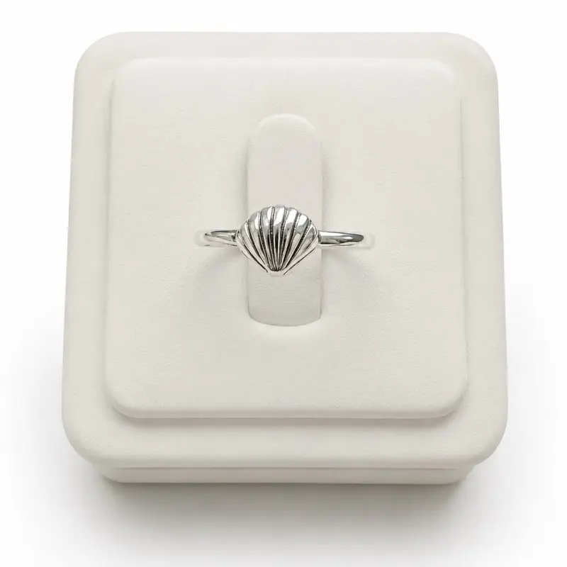 Sterling Silver 925 Seashell Dainty Ring Sea Jewelry