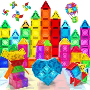 Building Blocks Toy Stem Magnet Toys, Creative Magnetic Blocks, DIY Construction Set for Toddlers Gift, Kids Block Playset Ages 3-6 Boys Girls