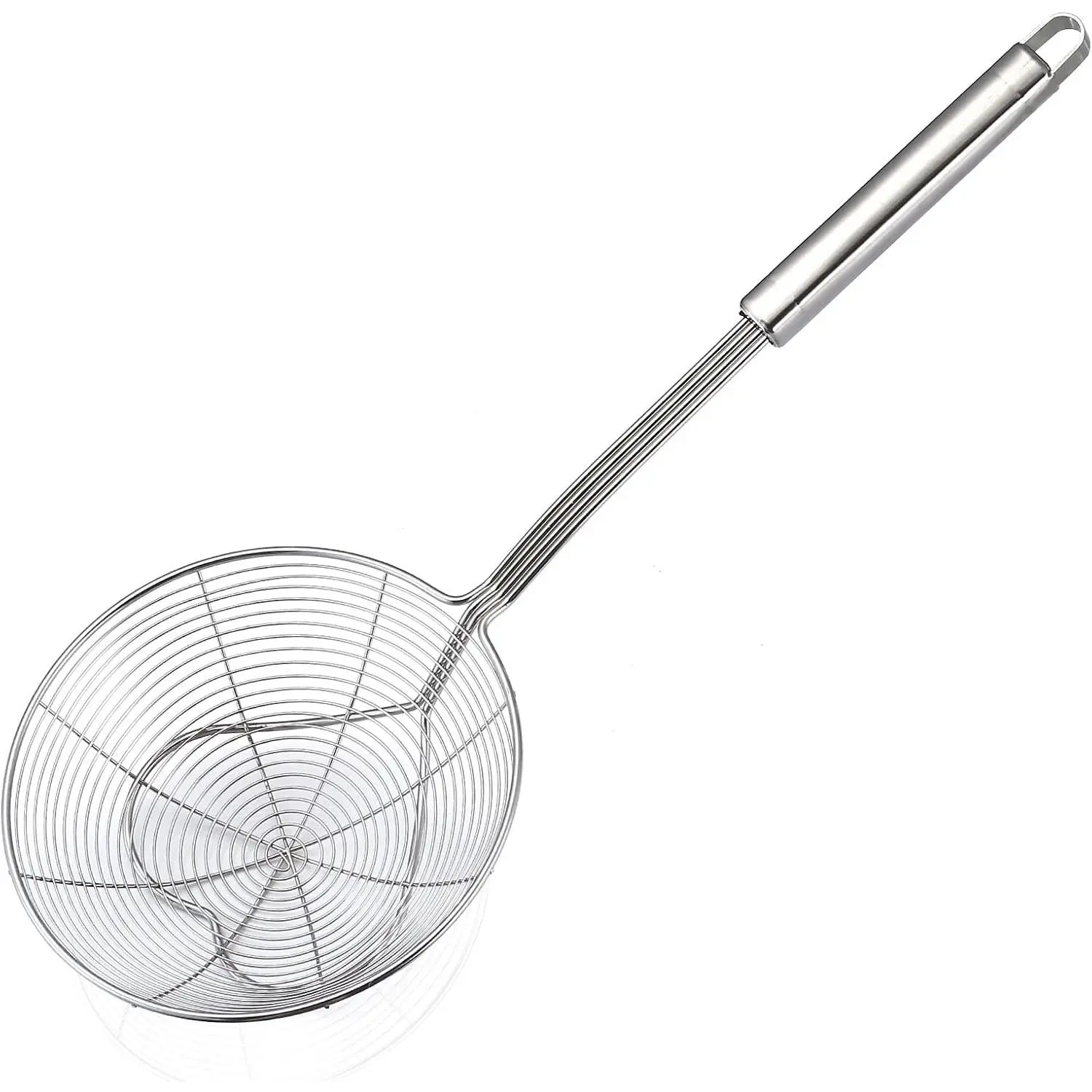 Stainless Steel Slotted Strainer Skimmer Spoon, 6.3 In Kitchen Utensil for Cooking & Frying, Home Supplies Fryer Scoop, Slotted Spoon