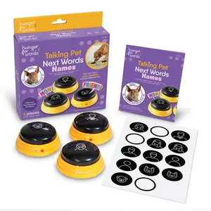 Brightkins Hunger for Words: Talking Pet Next Words: Names, 3 Recordable Speech Buttons