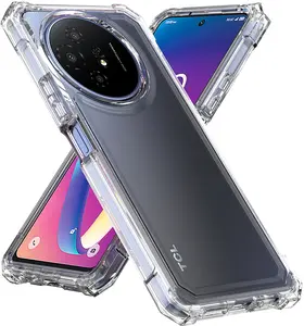 Clear Case for TCL 60 XE NxtPaper 5G Phone (2025), Nakedcellphone [Shock Absorbing] Hybrid TPU Cover - Transparent