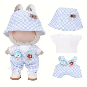 Cute Doll Accessories for 6.69 Inch Labubu Dolls, 1 Set Cute Dress Up Doll Clothing & Shoes Perfect for 17cm Doll, Ideal Birthday & Holiday Gift, Doll Clothes Outfit