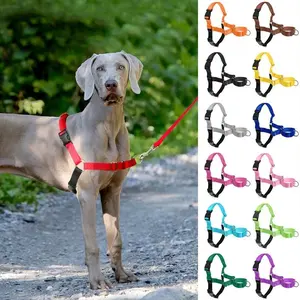 Pet dog harness nylon anti-breakaway traction rope large dog explosion-proof dog harness training Large Dog Nylon Chest Harness, Anti-Escape Adjustable Strap, Husky Walking Training Belt, Durable Pet Leash for Daily Use