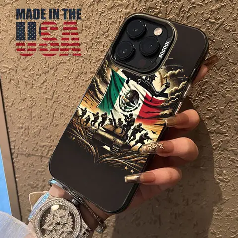 Mexican Heroes Day 1.2mm Soft Non-Slip Silicone & Durable PC Casing - Anti-Drop Shockproof Protective Cover with Raised Lips for iPhone 17 Pro Max,16 Plus,15,14,13,12,11,Air E Cellphone Smartphone Accessories