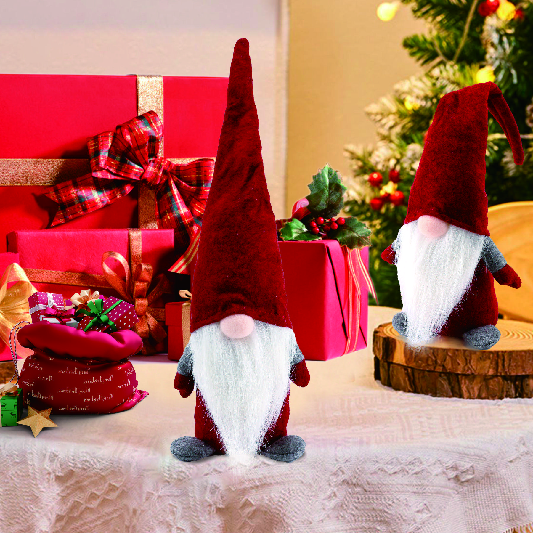 ITOMTE Plush Stuffed Elf Toy - Home Decor Statue & Doll Ornament for Living Room, Wedding Party, Fall Decor, Viral Hobby Lobby Style, DIY Gift for Home Supplies