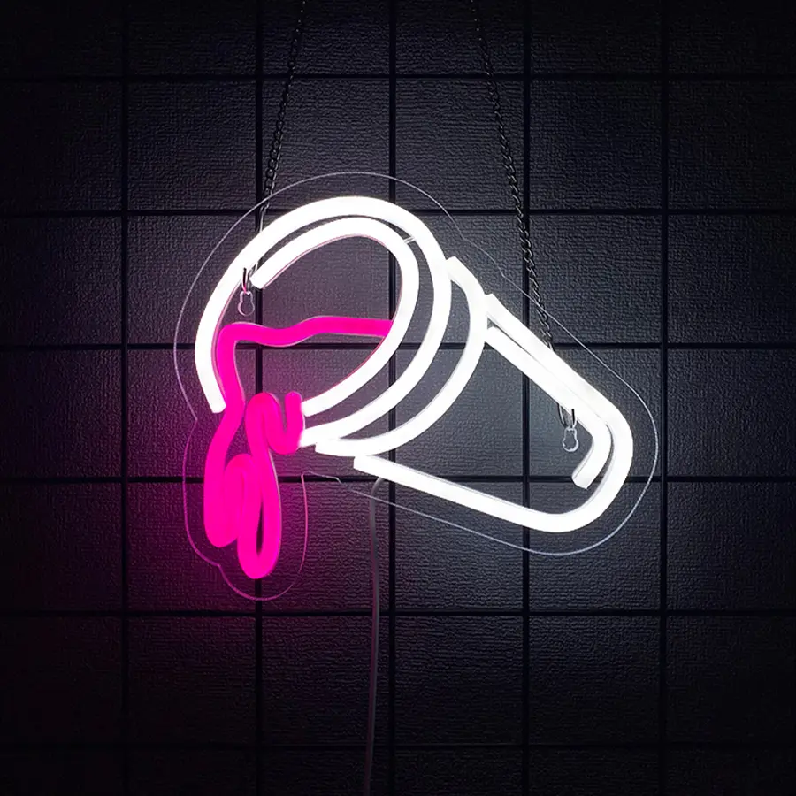 Moodion Double Cups Neon Sign for Wall Decor, Pink Neon LED Lights Signs for Bar Man Cave, Neon Light Up Signs for Bedroom Pub Bar Accessories Decorations Aesthetic, Birthday Neon Sign Gifts, Neon Accent Lights, Decorative Atmosphere Light