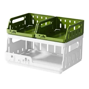 [DESK RESET] Clario Foldable Stackable Desktop Shelf Organizer – Modular A4 Storage for Dorm & Vanity