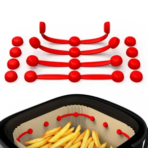 Upgrade Silicone Air Fryer Oil Paper Clips, High Temperature Resistant Non-Slip Strips, Prevents Oil Paper Curling, Kitchen Accessories