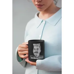 [SALE UP TO 50% + FREE SHIP] Stalin Meme Mug  Dark Humor Is Like Food - Black Ceramic - 11oz, 15oz