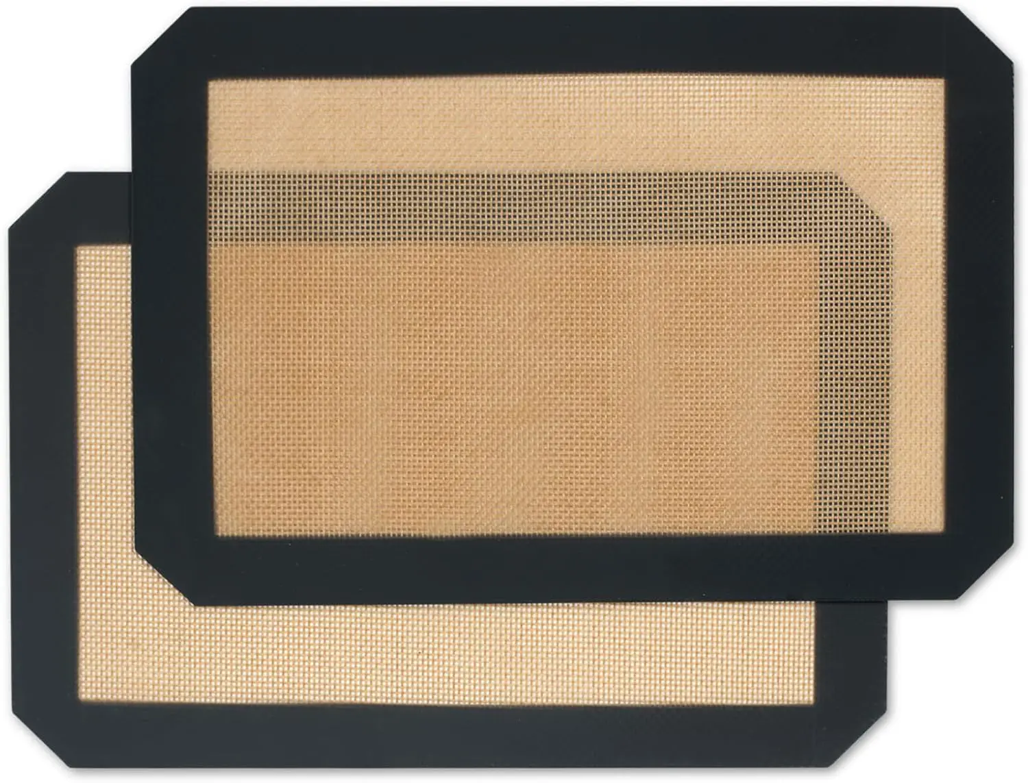Silicone Baking Mat Set - 2 Pack Reusable Non-Stick Baking Mats for Cookies Macaroons Bread 11.8"L x 8.3"W Food Safe Silicone Oven Sheets