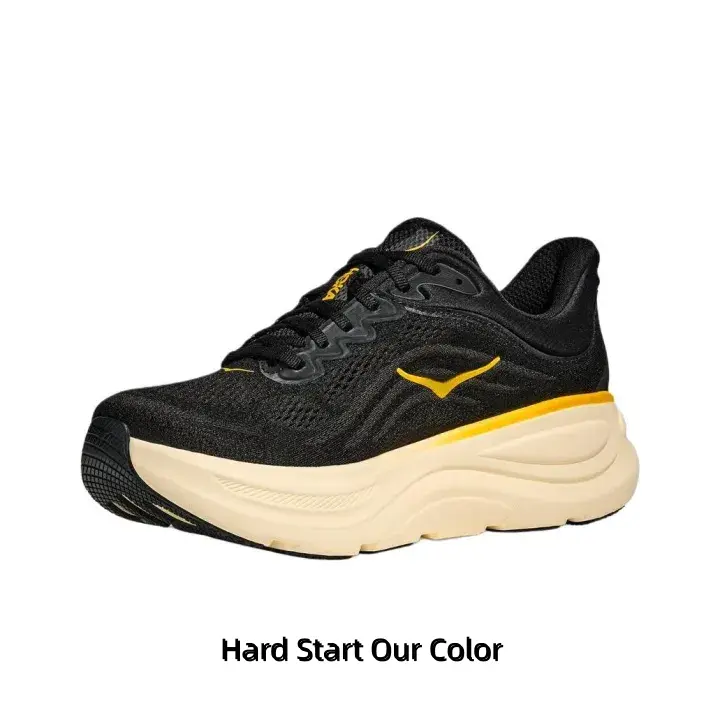 Lightweight Mesh Cushioned Commute Jogging Trainers Black Beige Golden Trim Rubber Traction Outsole Perfect For Long Distance Runs, Gym & Daily Neutral Outfits