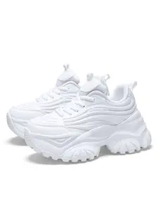 2026 New Spring & Summer New Arrival Multi-color Dopamine Dad Sneakers, Solid Black/White Mesh Breathable Thick Sole, Invisible 5cm Height Increasing Slim Casual Walking Shoes, Size 35-42