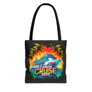 Family Cruise 2025 Tote Bag | Tropical Cruise Ship Palm Trees