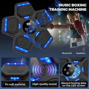 Upgraded Design Smart Music Adult Boxing Machine, Boxing Machine With Boxing Gloves, Wall-Mounted Boxing Trainer, Electronic Boxing Target Fitness Strike Suitable For Home, Indoor And Gym Use