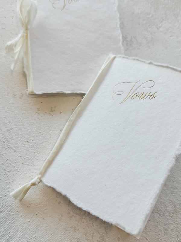 White Wedding Vow Book | Style 220 | Set of 2