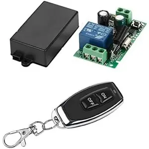 433 MHz Remote Control  Latching  AC 110V 120V 10 amps,  Relay Transmitter and Receiver,for Turning /Off Lights, Appliances