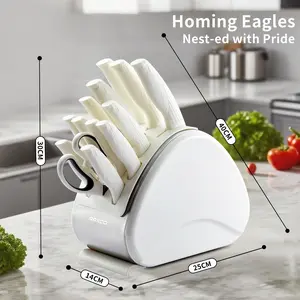 【New Year, New Me!】German Craftsmanship Knife Set 13-Piece,High-Carbon Stainless Steel Construction, Non-Slip Handle Design, Ideal for Home Cooking, Slicing, Boning, and All-Purpose Use