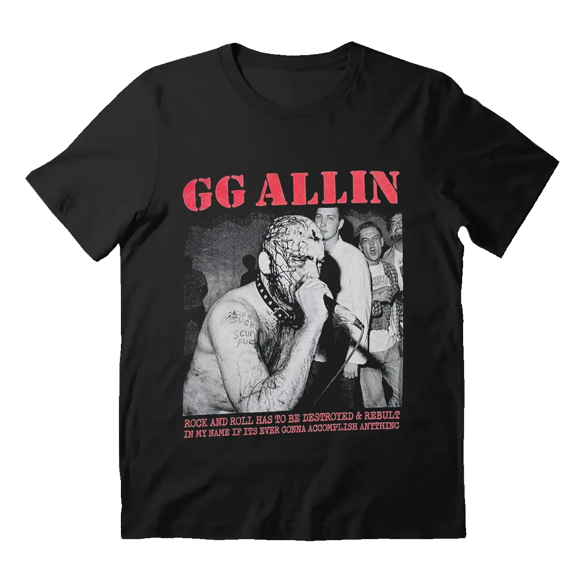 Gg Allin Gift For Family Black Unisex T-shirt Casual Cotton Fabric Shirt Men's Sweatshirt