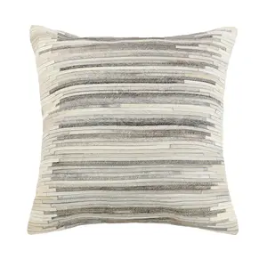 Canvello Galaxy Cowhide Throw Pillow, Ivory