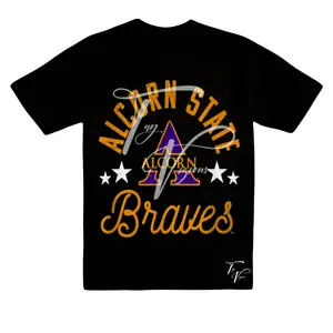 UNISEX ALCORN STATE UNIVERSITY GRAPHIC TEE (LOGO ON SHIRT IS ONLY TO PROTECT IMAGE, WILL NO BE ON ACTUAL PRODUCT ONCE RECEIVED.) Tshirt Lady Shortsleeve Casual
