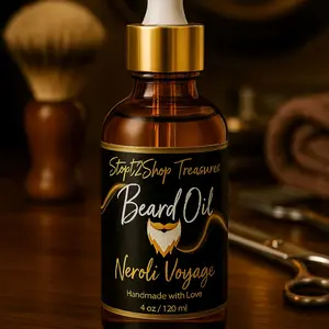 Neroli Voyage Beard Oil - Premium Formula with Castor & Jojoba Oils for Healthy Shine & Smooth Texture - Handmade for Modern Men
