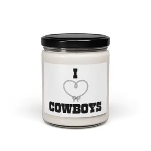 I Love Cowboys Scented Soy Candle | Western Home Décor, Gift for Cowgirl, Cozy Night, Rustic Candle, Cowpoke Gift