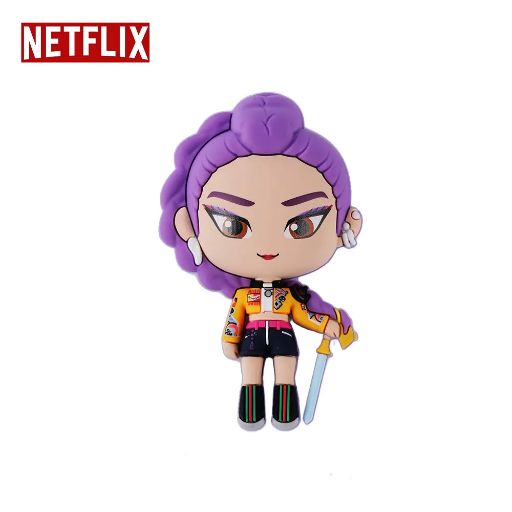 Netflix Officially Licensed Kpop Demon Hunters Novelty Refrigerator Magnet 3D Figures Fridge Magnet Kitchen Decor Magnet Home Decor Blue Tiger 1Pc Netflix
