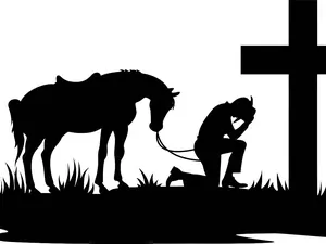 cowboy image car decal 8x7 or custom size