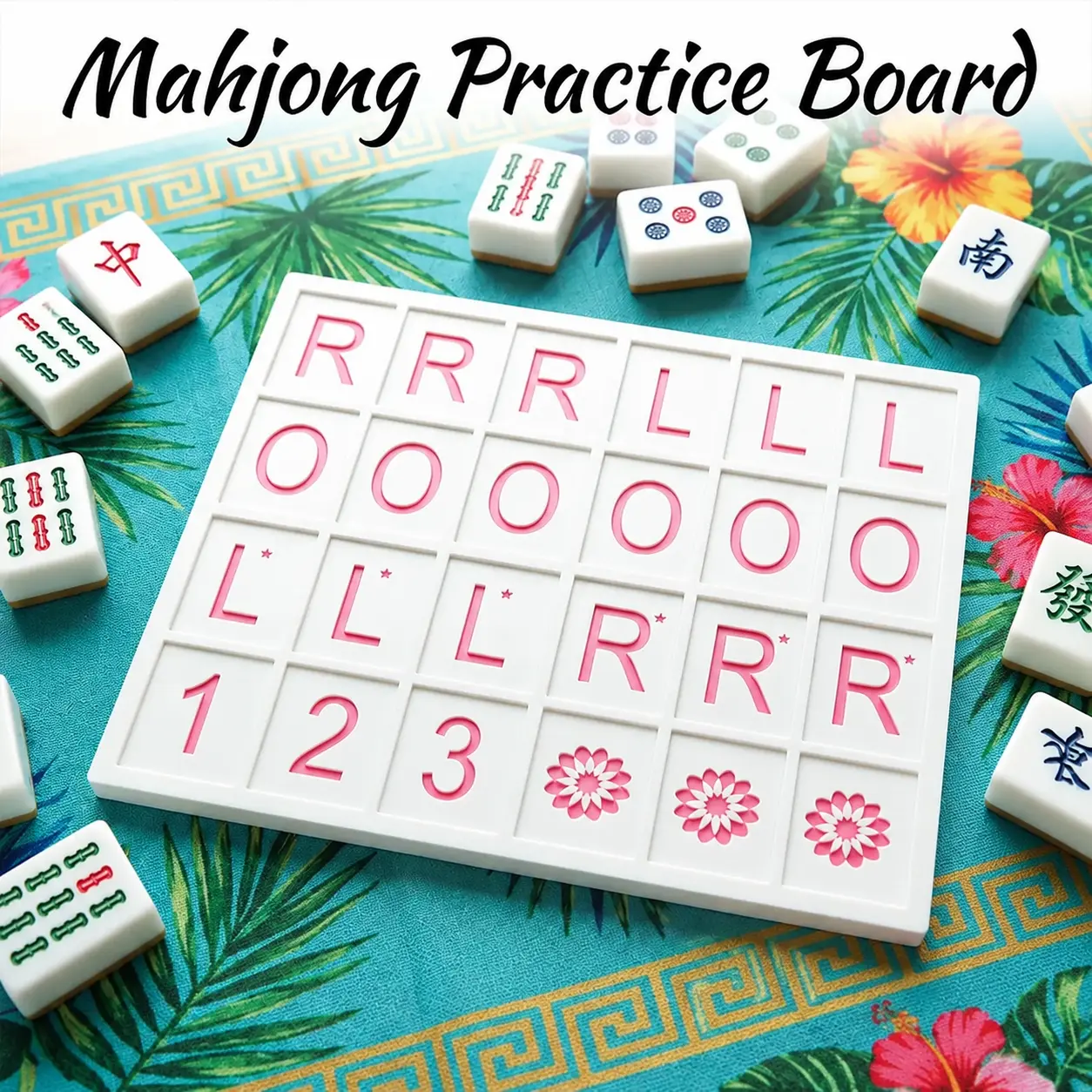 3D Printed American Mahjong Practice Board - Solo Strategy Training Tool for Charleston & Hand Drills, Mahjong Tiles Not Included
