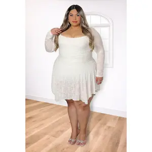 Plus Size Long Sleeve Dress – Angel Glow | Divas Fashion Boutique