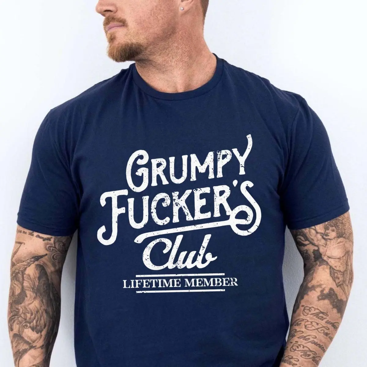 Grumpy F*Ckers Club Shirt, Sarcastic Graphic Novelty Sweatshirt, Lifetime Member Hoodie, Dark Humor Graphic Men T Shirt , Unisex Sweater Pullover Tee