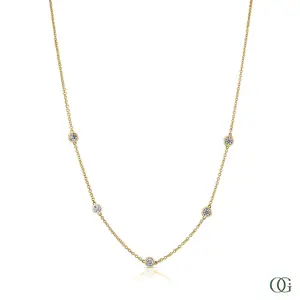 Diamonds by the Yard Necklace | 5-Stone Diamond Chain