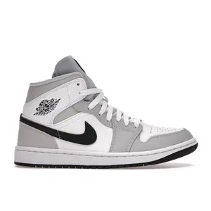 Jordan Women's 1 Mid Light Smoke Grey Basketball Shoes, from StockX