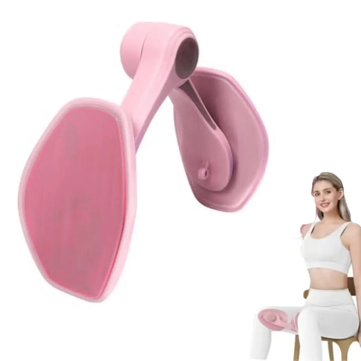 Inner Thigh Muscle Trainer, Pelvic Floor Muscles Training Device, Postpartum Recovery, Leg Inner Side Shaping, Leg Contraction Exercise, Dual Functionality, Compact, Gym, Aid