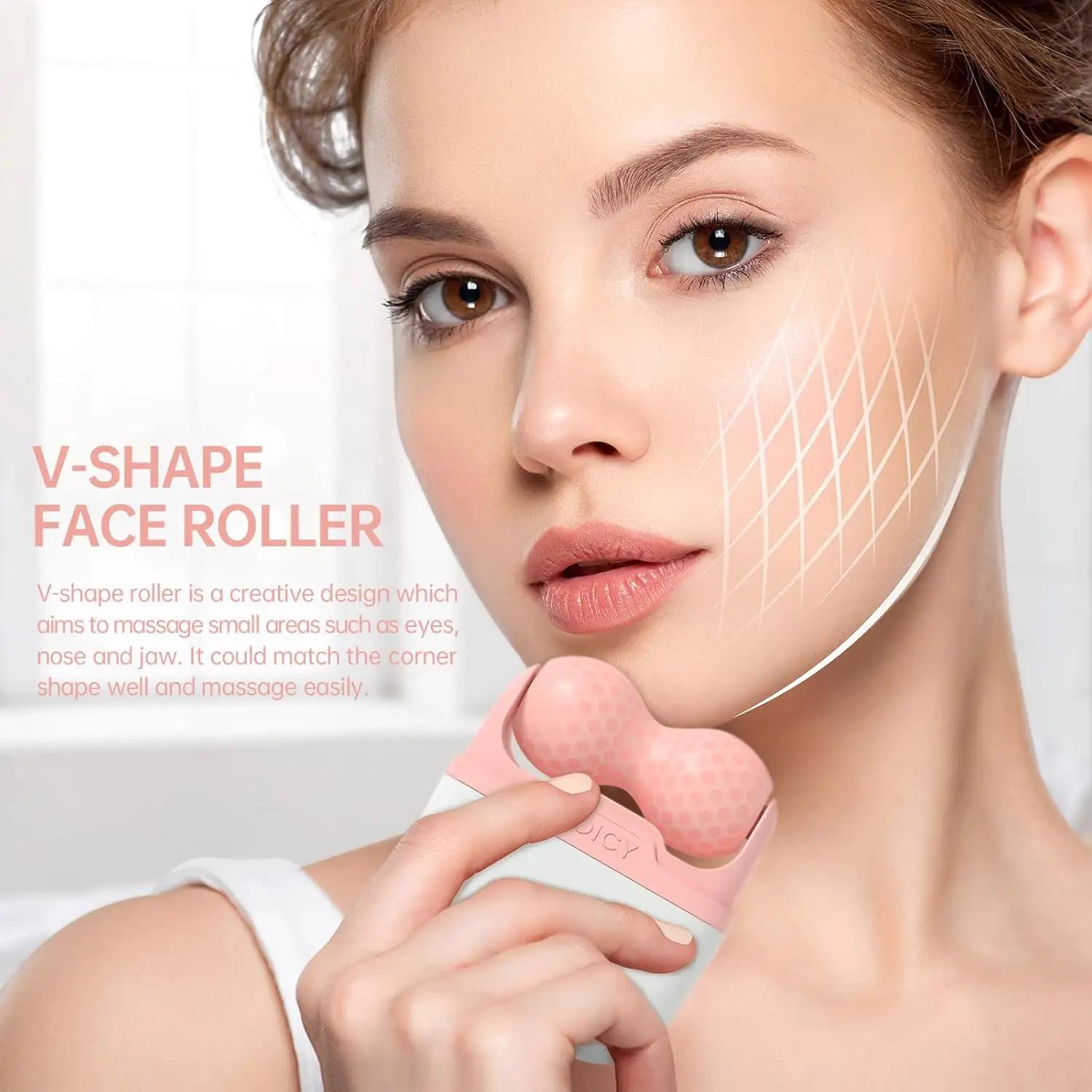 SOICY S30 2-in-1 Ice Roller Facial Massager - Skincare Tool for Face, Eyes, Home Use Beauty Equipment