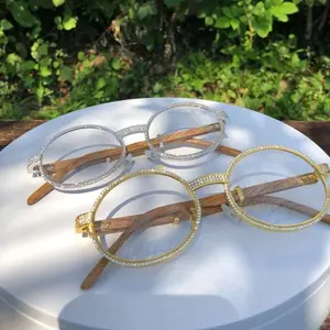 Bling Bling Sunglasses CZ Wooden Frames Bling Bling Sunglasses CZ Wooden Frames
