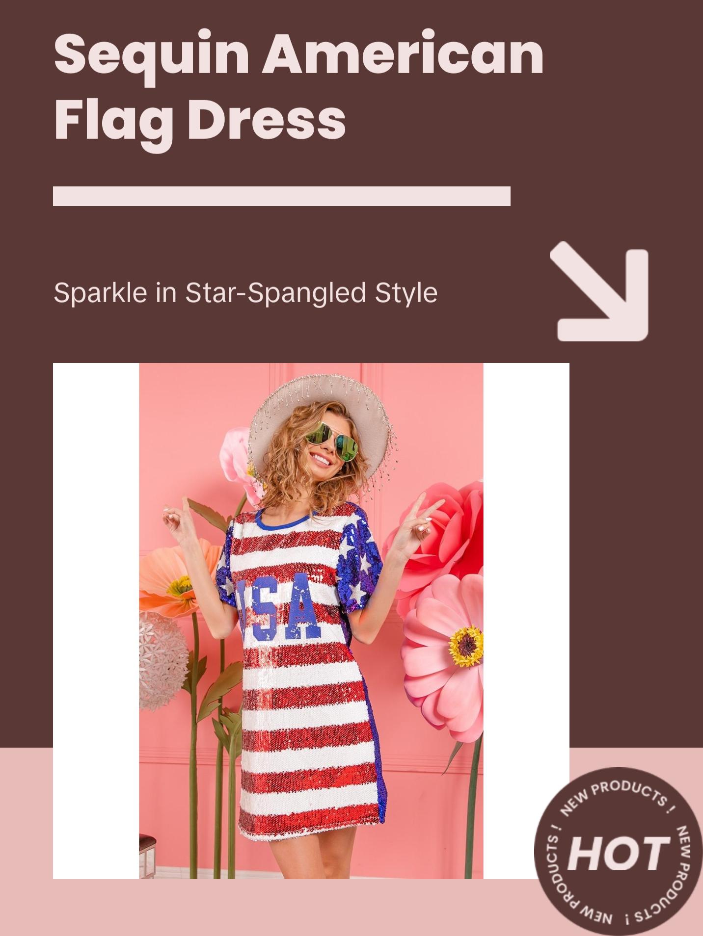 BiBi American Flag Theme Usa Print Sequin Dress - TikTok Shop BiBi American Flag Theme Usa Print Sequin Dress - TikTok Shop