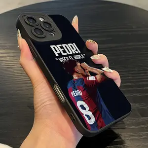 Angel Eyes Premium Phone Case Featuring a Cartoon Design of Football Star PEDRI, with UV Printing for 360-Degree Protection, Compatible with for iphone Models 11 Through 16 Pro Max, XR, X/XS, 7, 8 Plus, SE, And Mini.