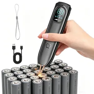 Battery Spot Welder, Gasless Welding Machine, Portable Spot Welding Machine 11 Gear Adjustable, Digital Welding Machine, Automatic and Manual Modes for 18650 Battery, Welding Nickel Sheets, Iron, DIY, Repairs