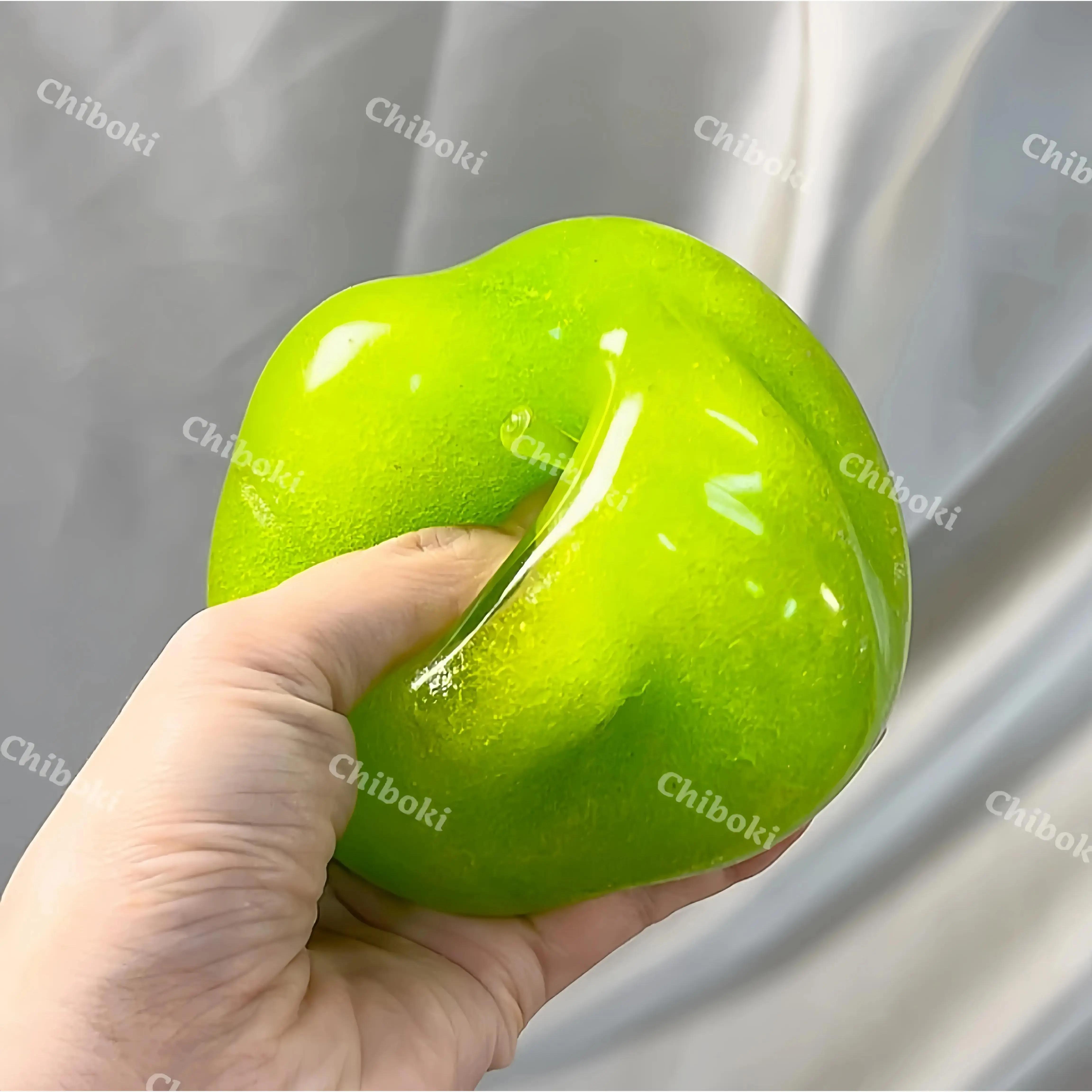 Slushie Green Apple Squishy - Moldable Non-Rebound Crunchy Fidget Toy| Perfect for Medium Grip Strength