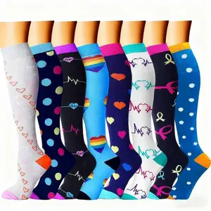6 Pairs of Compression Socks for Women and Men — Best Compression Socks for Running, Sports, and Nursing