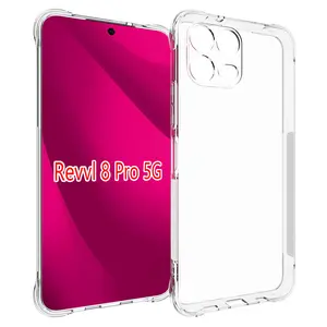 T-Mobile Revvl 8 Pro 5g Case, Transparent Anti-Drop Silicone Tpu Back Cover, Shockproof Protective Shell, Matte Finish, Durable Phone Protection